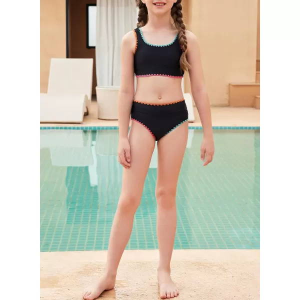 blibean Teen Girls Swimsuits Two Piece Bikini Sets with Chest Pad Size 6-15 Years