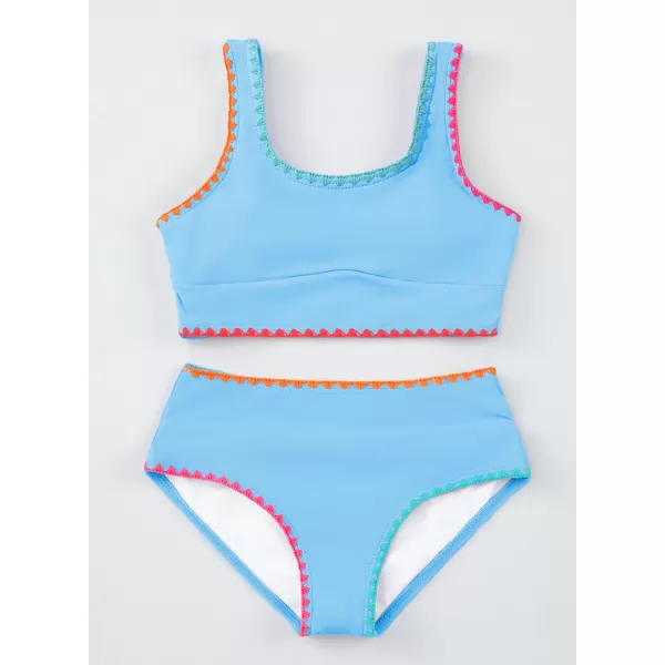 blibean Teen Girls Swimsuits Two Piece Bikini Sets with Chest Pad Size 6-15 Years