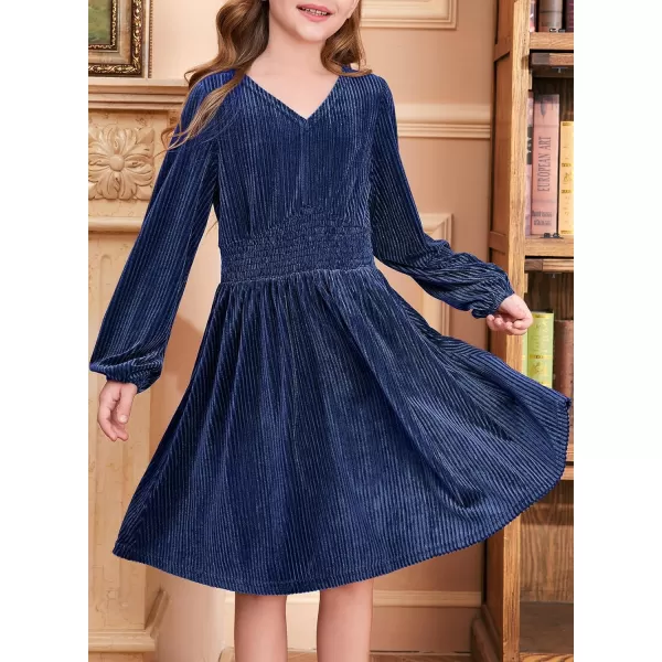 blibean Teen Girls Velvet Dresses Tween Kid Flannel Outfits Size 6-15 Year