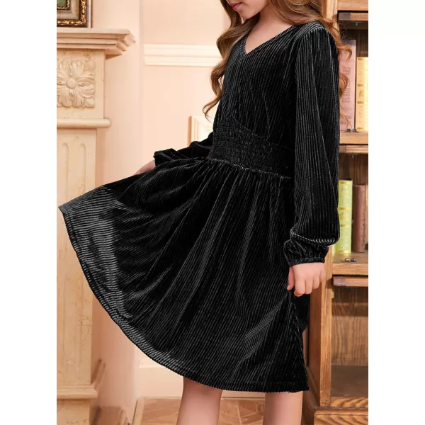 blibean Teen Girls Velvet Dresses Tween Kid Flannel Outfits Size 6-15 Year