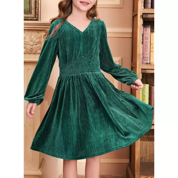 blibean Teen Girls Velvet Dresses Tween Kid Flannel Outfits Size 6-15 Year