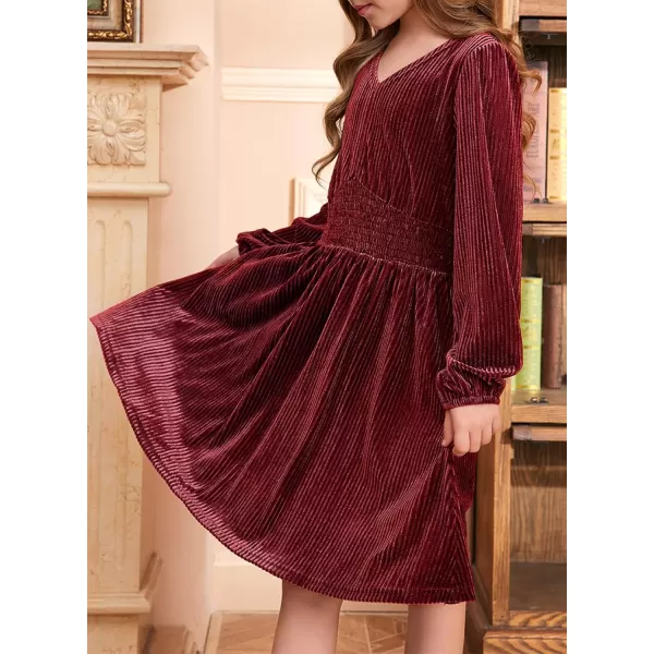 blibean Teen Girls Velvet Dresses Tween Kid Flannel Outfits Size 6-15 Year