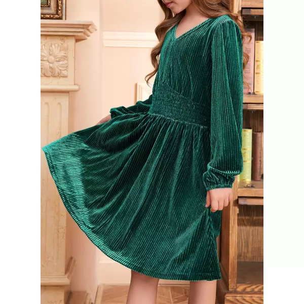 blibean Teen Girls Velvet Dresses Tween Kid Flannel Outfits Size 6-15 Year