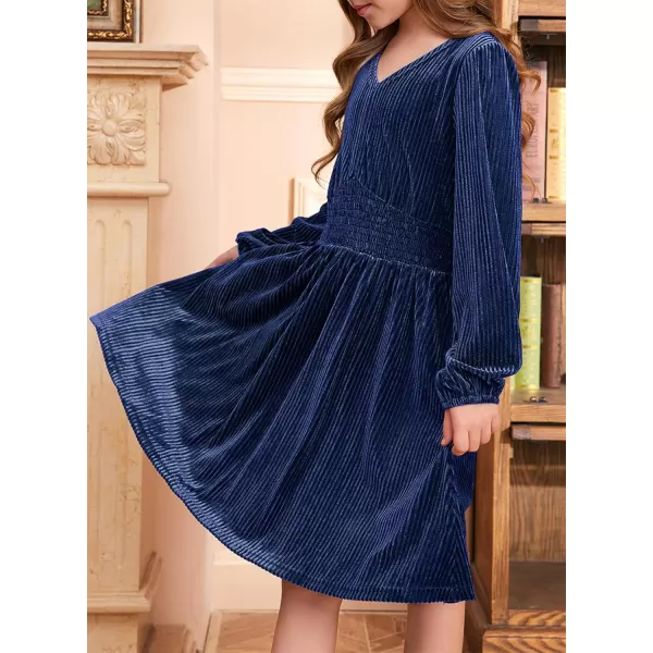 blibean Teen Girls Velvet Dresses Tween Kid Flannel Outfits Size 6-15 Year