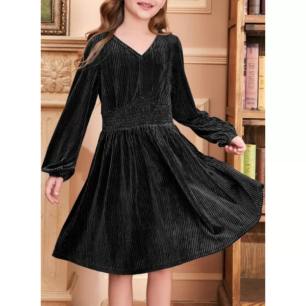 blibean Teen Girls Velvet Dresses Tween Kid Flannel Outfits Size 6-15 Year