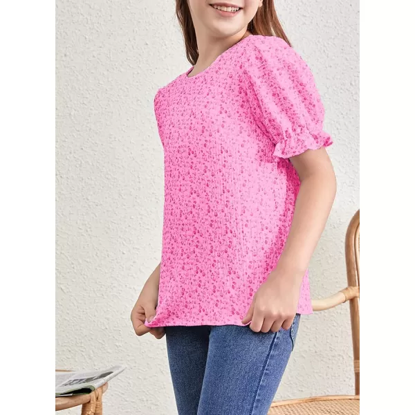 blibean Tween Girls 2024 Boho Floral Puff Sleeve Shirt Size 6-15 Years
