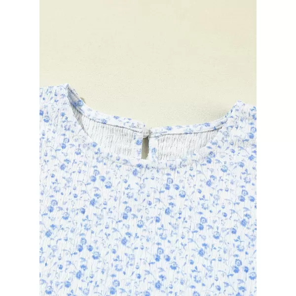 blibean Tween Girls 2024 Boho Floral Puff Sleeve Shirt Size 6-15 Years