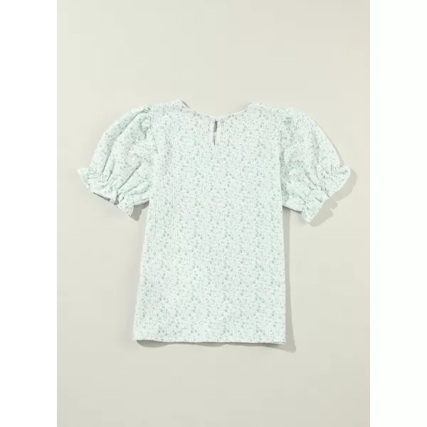 blibean Tween Girls 2024 Boho Floral Puff Sleeve Shirt Size 6-15 Years