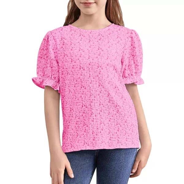 blibean Tween Girls 2024 Boho Floral Puff Sleeve Shirt Size 6-15 Years