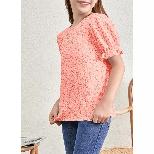 blibean Tween Girls 2024 Boho Floral Puff Sleeve Shirt Size 6-15 Years