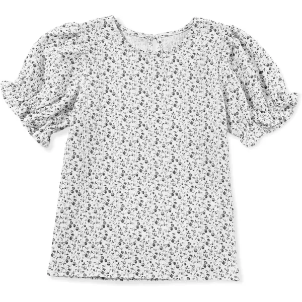 blibean Tween Girls 2024 Boho Floral Puff Sleeve Shirt Size 6-15 Years