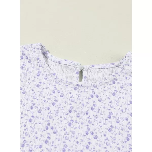 blibean Tween Girls 2024 Boho Floral Puff Sleeve Shirt Size 6-15 Years