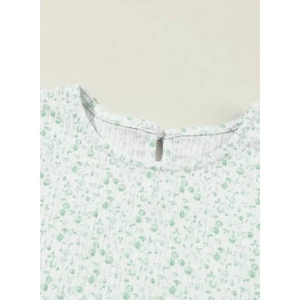 blibean Tween Girls 2024 Boho Floral Puff Sleeve Shirt Size 6-15 Years
