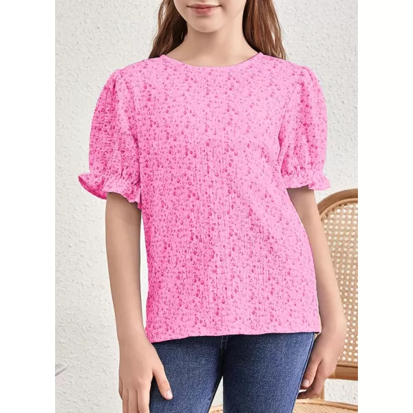 blibean Tween Girls 2024 Boho Floral Puff Sleeve Shirt Size 6-15 Years