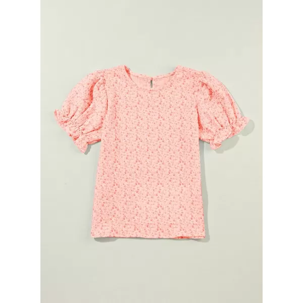 blibean Tween Girls 2024 Boho Floral Puff Sleeve Shirt Size 6-15 Years