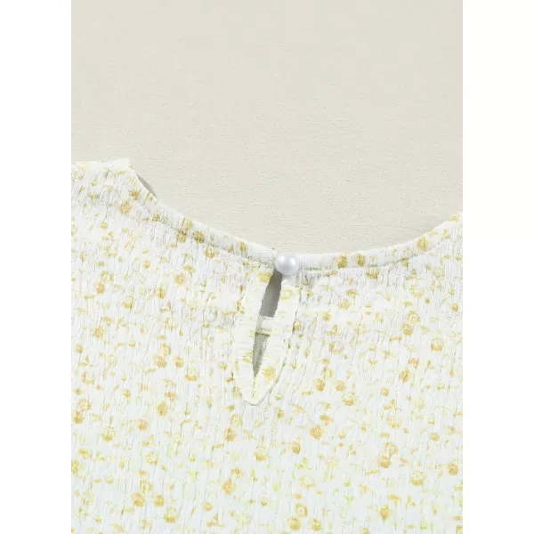 blibean Tween Girls 2024 Boho Floral Puff Sleeve Shirt Size 6-15 Years