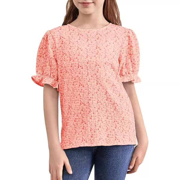 blibean Tween Girls 2024 Boho Floral Puff Sleeve Shirt Size 6-15 Years