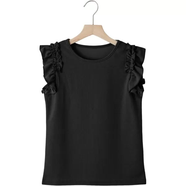 blibean Tween Girls 2024 Elegant Ruffle Short Sleeve Shirt Size 6-15 Years