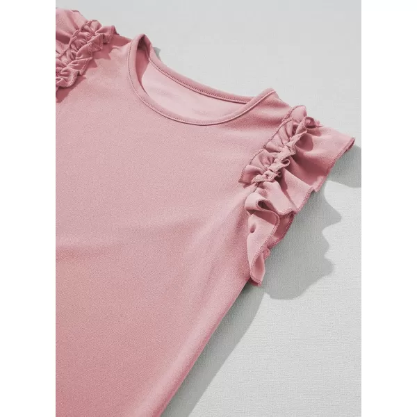 blibean Tween Girls 2024 Elegant Ruffle Short Sleeve Shirt Size 6-15 Years