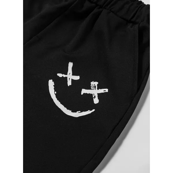 blibean Unisex Boys Girls Smile Sweat Suits Hoodies Pants Sets Size 4-15 Year Old