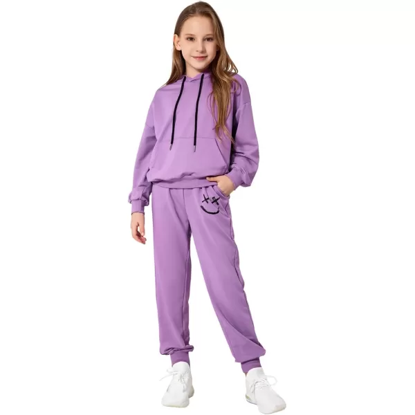 blibean Unisex Boys Girls Smile Sweat Suits Hoodies Pants Sets Size 4-15 Year Old