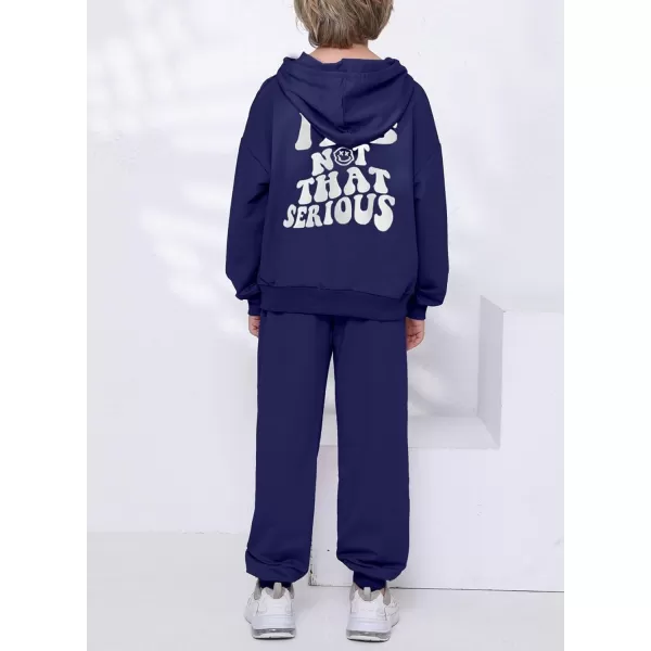 blibean Unisex Boys Girls Smile Sweat Suits Hoodies Pants Sets Size 4-15 Year Old