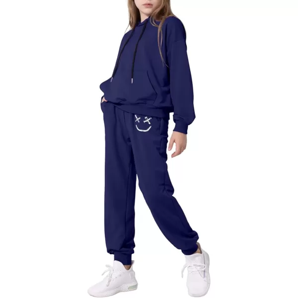 blibean Unisex Boys Girls Smile Sweat Suits Hoodies Pants Sets Size 4-15 Year Old