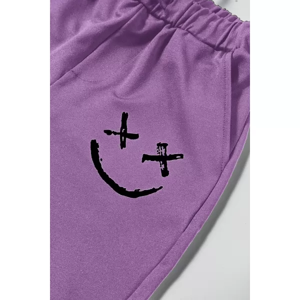blibean Unisex Boys Girls Smile Sweat Suits Hoodies Pants Sets Size 4-15 Year Old