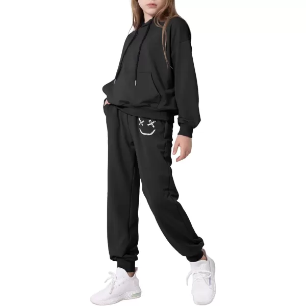 blibean Unisex Boys Girls Smile Sweat Suits Hoodies Pants Sets Size 4-15 Year Old