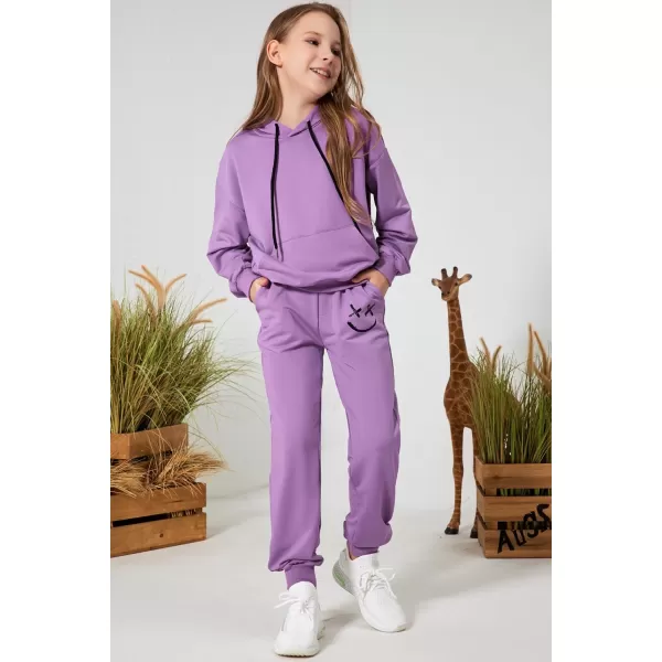 blibean Unisex Boys Girls Smile Sweat Suits Hoodies Pants Sets Size 4-15 Year Old