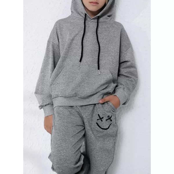 blibean Unisex Boys Girls Smile Sweat Suits Hoodies Pants Sets Size 4-15 Year Old