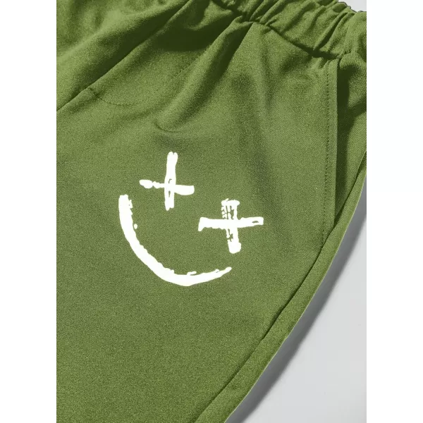 blibean Unisex Boys Girls Smile Sweat Suits Hoodies Pants Sets Size 4-15 Year Old