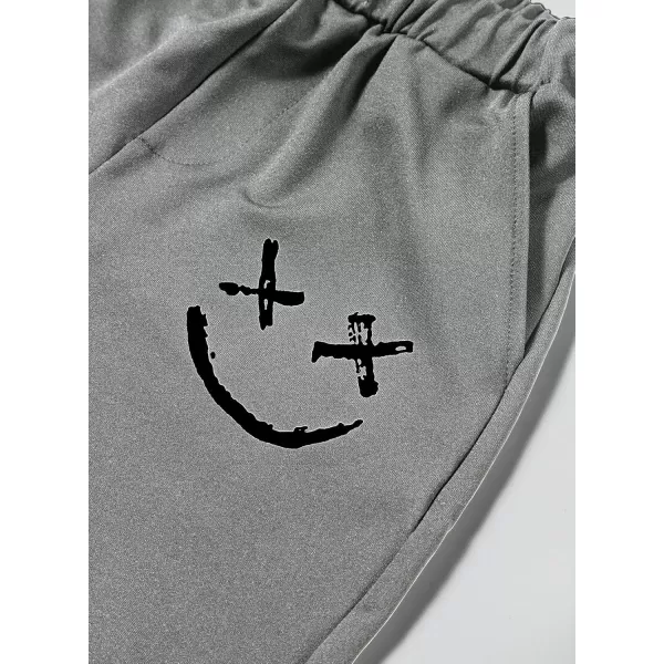 blibean Unisex Boys Girls Smile Sweat Suits Hoodies Pants Sets Size 4-15 Year Old