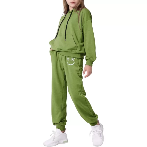 blibean Unisex Boys Girls Smile Sweat Suits Hoodies Pants Sets Size 4-15 Year Old