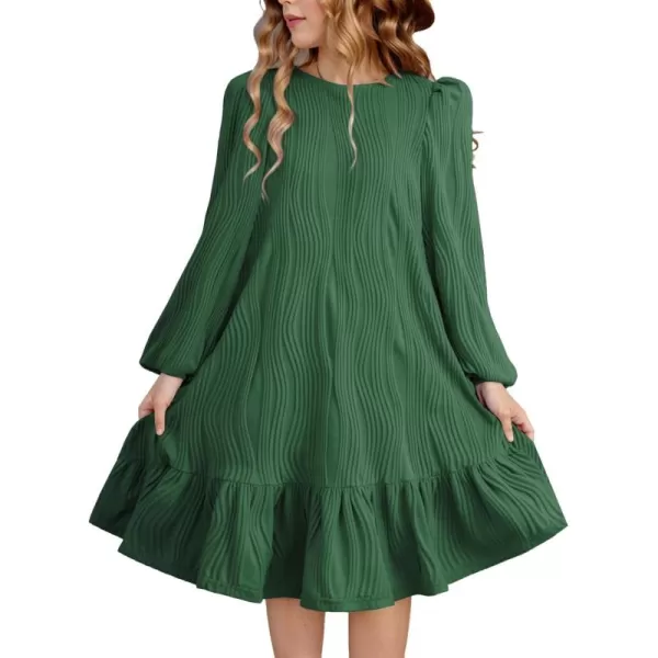 blibean Girl 2024 Fall Textured Dresses Tween Long Sleeve Boho Dress Size 6-15 Years