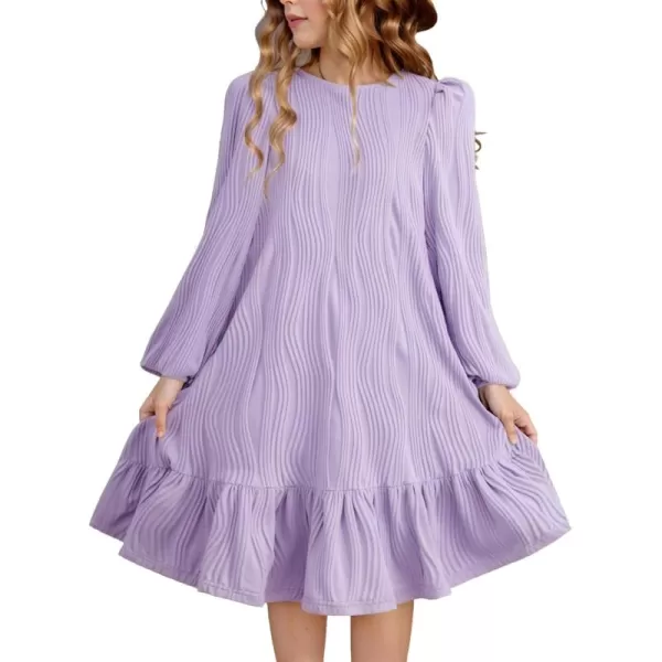 blibean Girl 2024 Fall Textured Dresses Tween Long Sleeve Boho Dress Size 6-15 Years