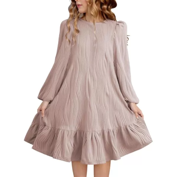 blibean Girl 2024 Fall Textured Dresses Tween Long Sleeve Boho Dress Size 6-15 Years