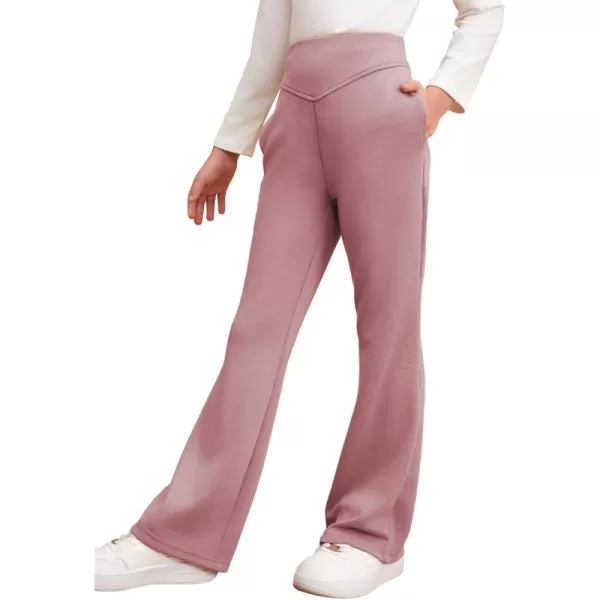 blibean Girls Dressy Bell Bottom School Uniform Pants Size 6-15 Years