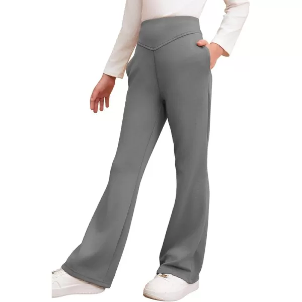 blibean Girls Dressy Bell Bottom School Uniform Pants Size 6-15 Years