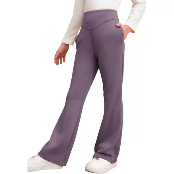 blibean Girls Dressy Bell Bottom School Uniform Pants Size 6-15 Years