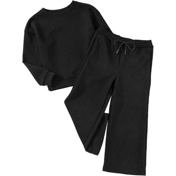 blibean Girls Fall Clothes Set Tween Rib Knit Sweatsuit Outfits Size 4-13 Years