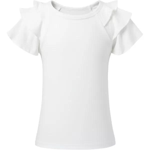 blibean Girls Fashion Layer Ruffle Short Sleeve Shirt Size 6-15 Years