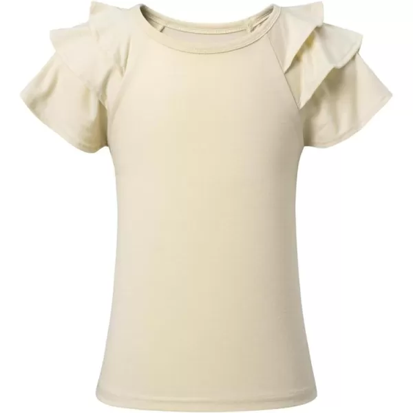 blibean Girls Fashion Layer Ruffle Short Sleeve Shirt Size 6-15 Years