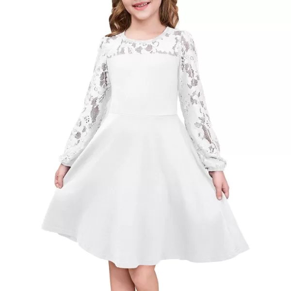 blibean Teen Girls Fall Formal Dresses Kids Long Sleeve Soft Knit Dress Size 6-15 Years