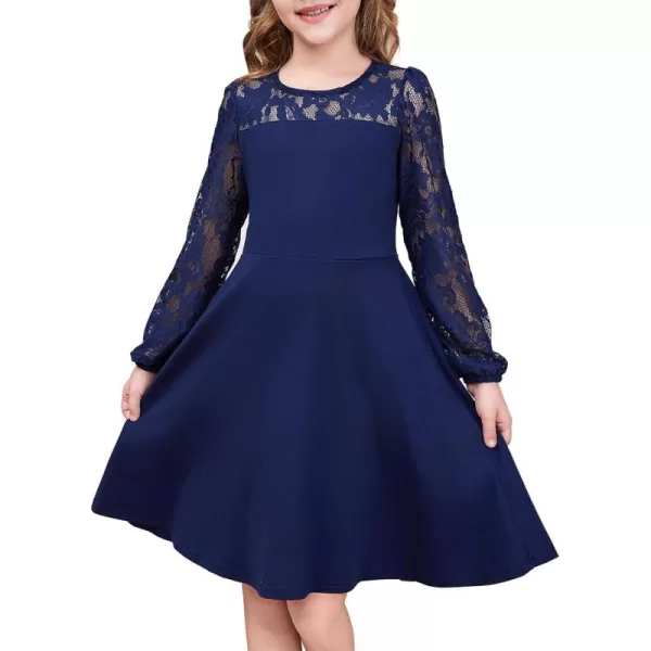 blibean Teen Girls Fall Formal Dresses Kids Long Sleeve Soft Knit Dress Size 6-15 Years