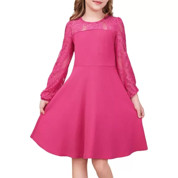 blibean Teen Girls Fall Formal Dresses Kids Long Sleeve Soft Knit Dress Size 6-15 Years
