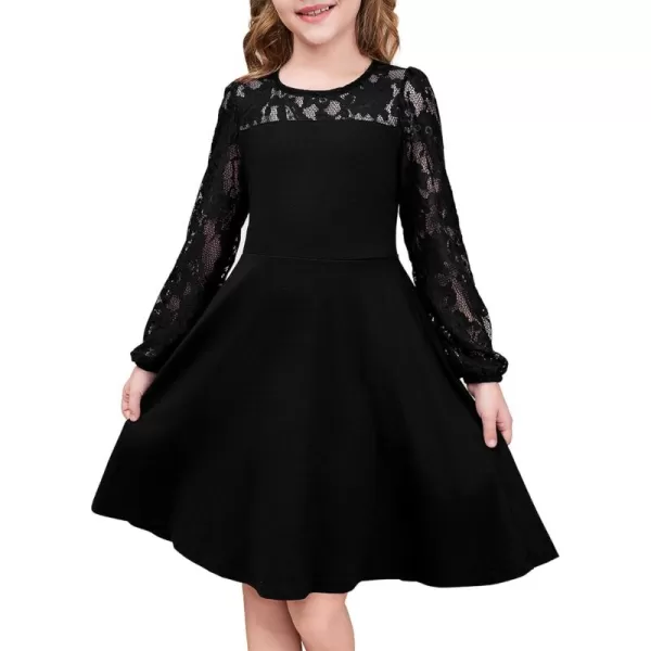 blibean Teen Girls Fall Formal Dresses Kids Long Sleeve Soft Knit Dress Size 6-15 Years