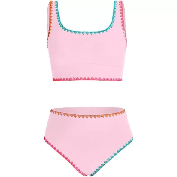 blibean Teen Girls Swimsuits Two Piece Bikini Sets with Chest Pad Size 6-15 Years