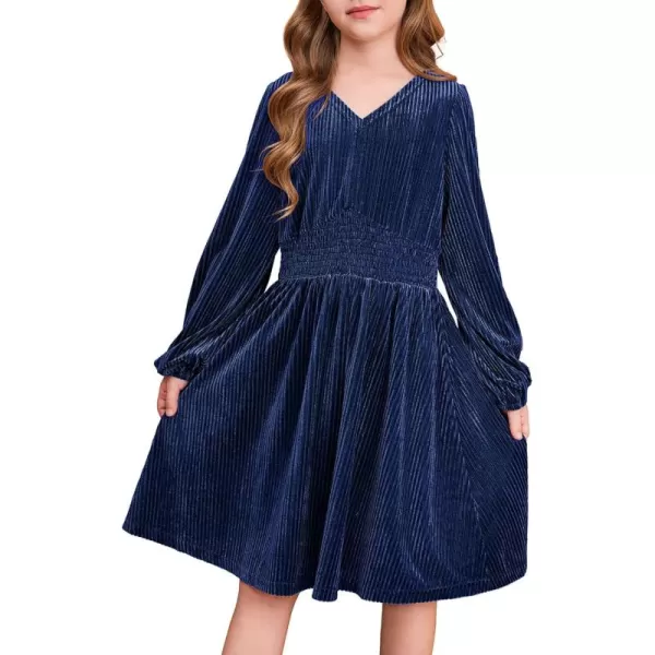 blibean Teen Girls Velvet Dresses Tween Kid Flannel Outfits Size 6-15 Year