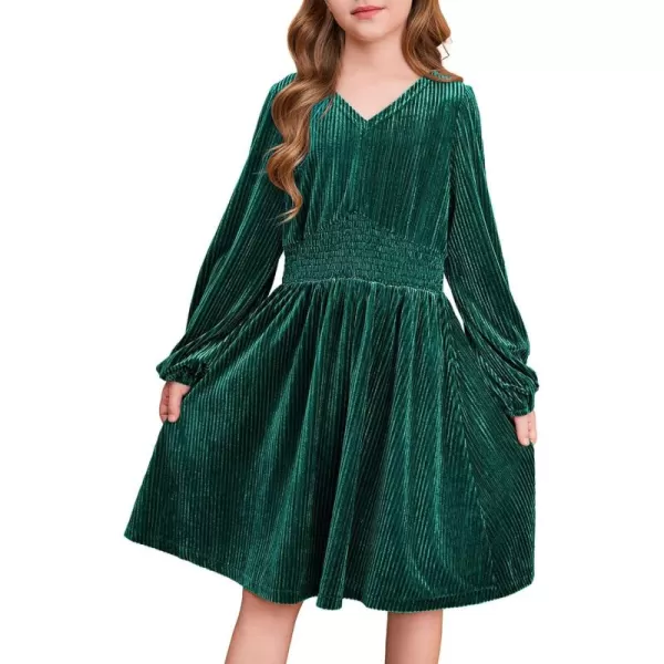 blibean Teen Girls Velvet Dresses Tween Kid Flannel Outfits Size 6-15 Year
